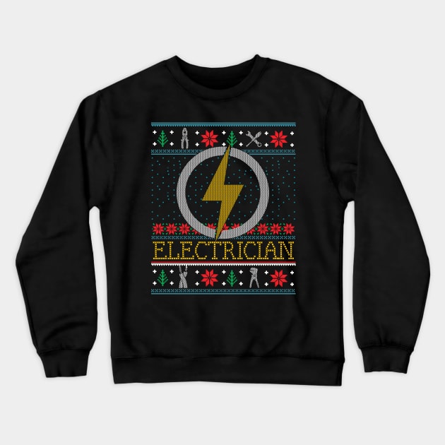 Funny Electrician Ugly Christmas Xmas Gifts Crewneck Sweatshirt by mrsmitful01